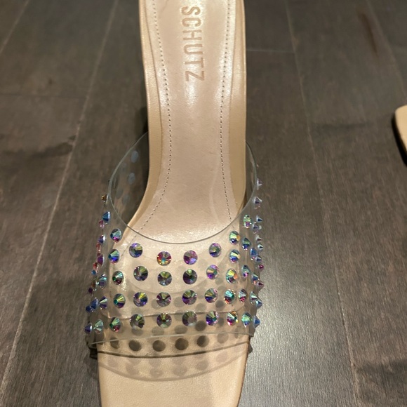 schutz Shoes - Women’s size 8 Schutz transparent and crystal block heel sandals